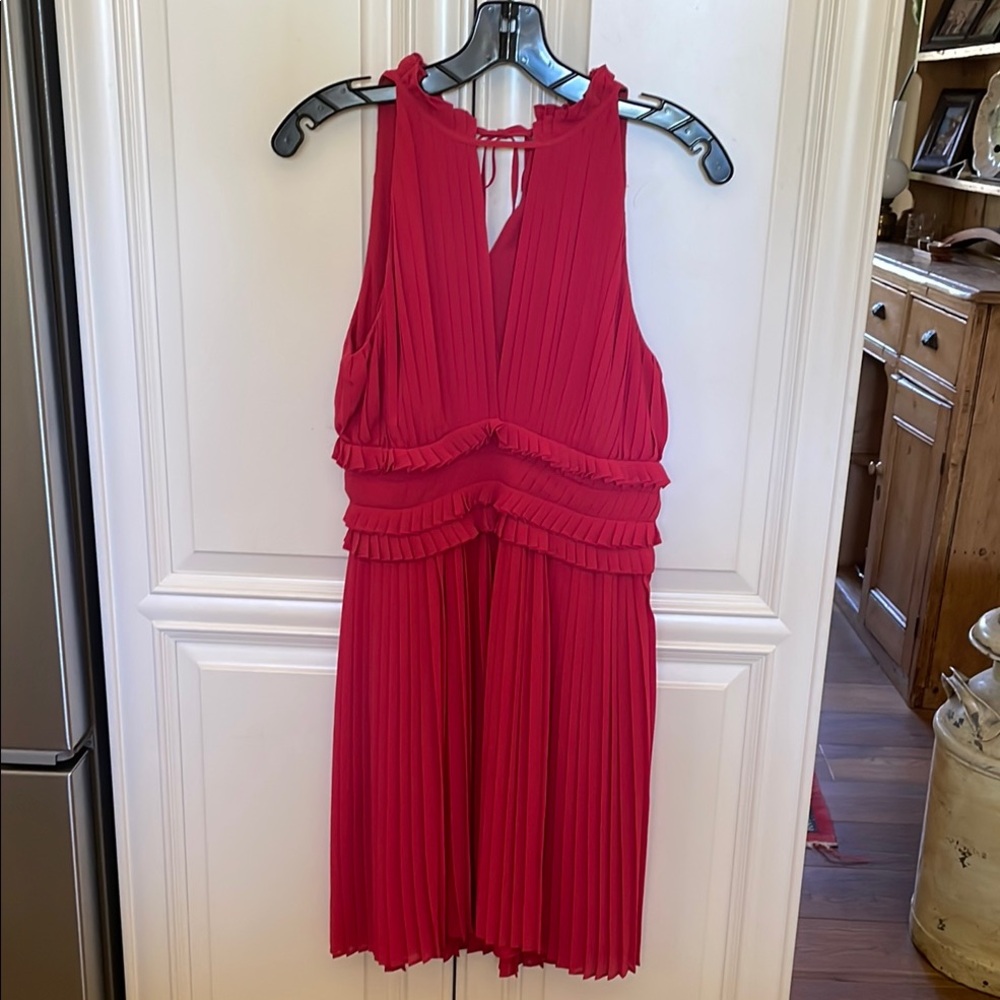 Max Studio Red Halter Cocktail Dress